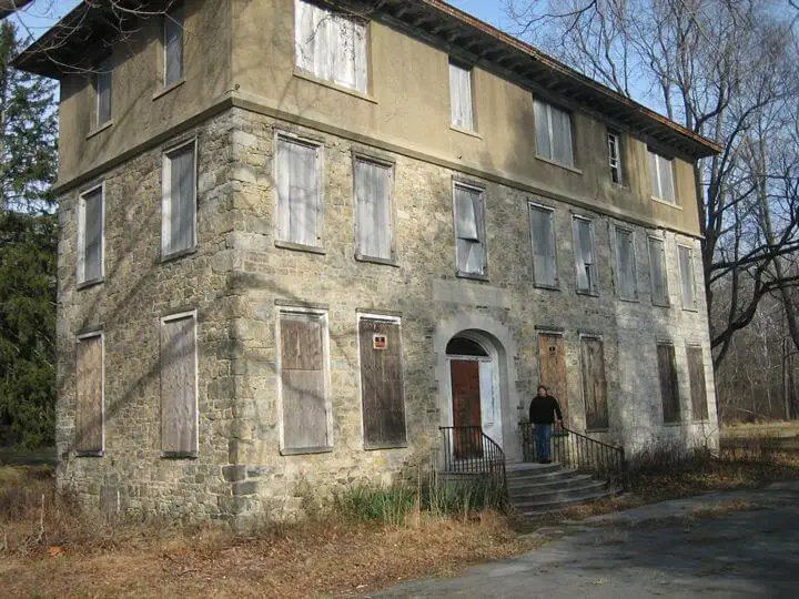 The historic TISCO office building, a landmark of industrial heritage along the trail corridor in New Jersey